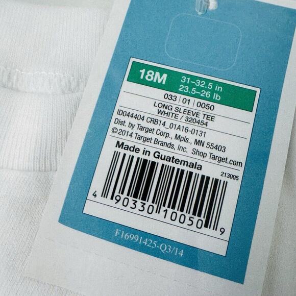 Lot Of 10 Circo Blanks Baby Long Sleeve White Tees Size 18 Mo NWT - Picture 2 of 7